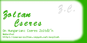 zoltan cseres business card